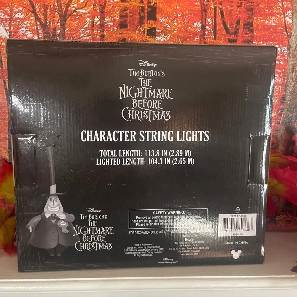 The Nightmare Before Christmas Halloween Musical String Light Set Jack Sally
